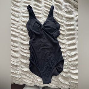 Black Leotard With Bow cutouts